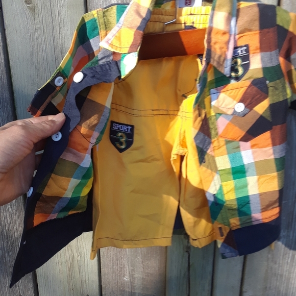Size 86cm 1 year baby boys playoff shorts shirt outfit NWOT - Picture 7 of 14